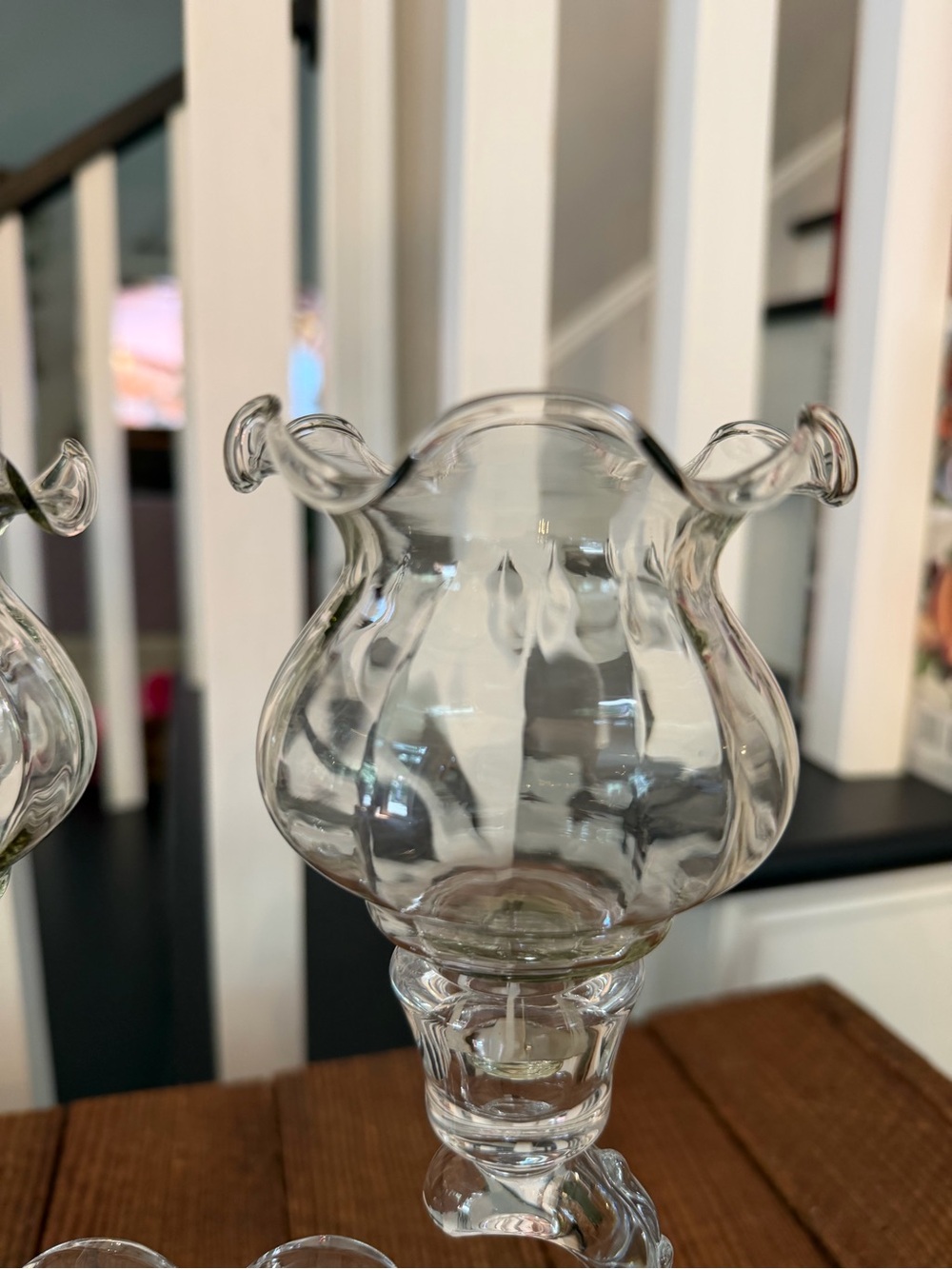 Vintage Clear Glass Double Votive Candle Holder - Picture 6 of 6